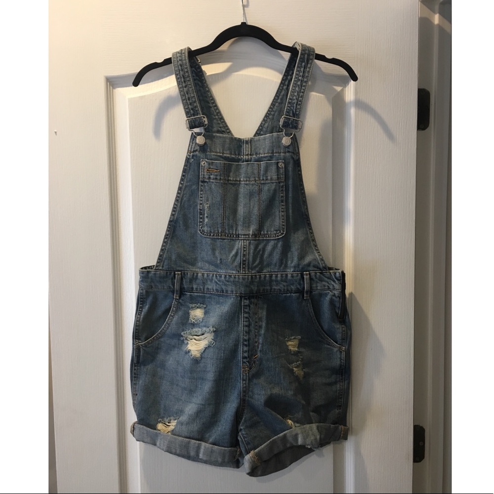 Gap Denim Overall Shorts